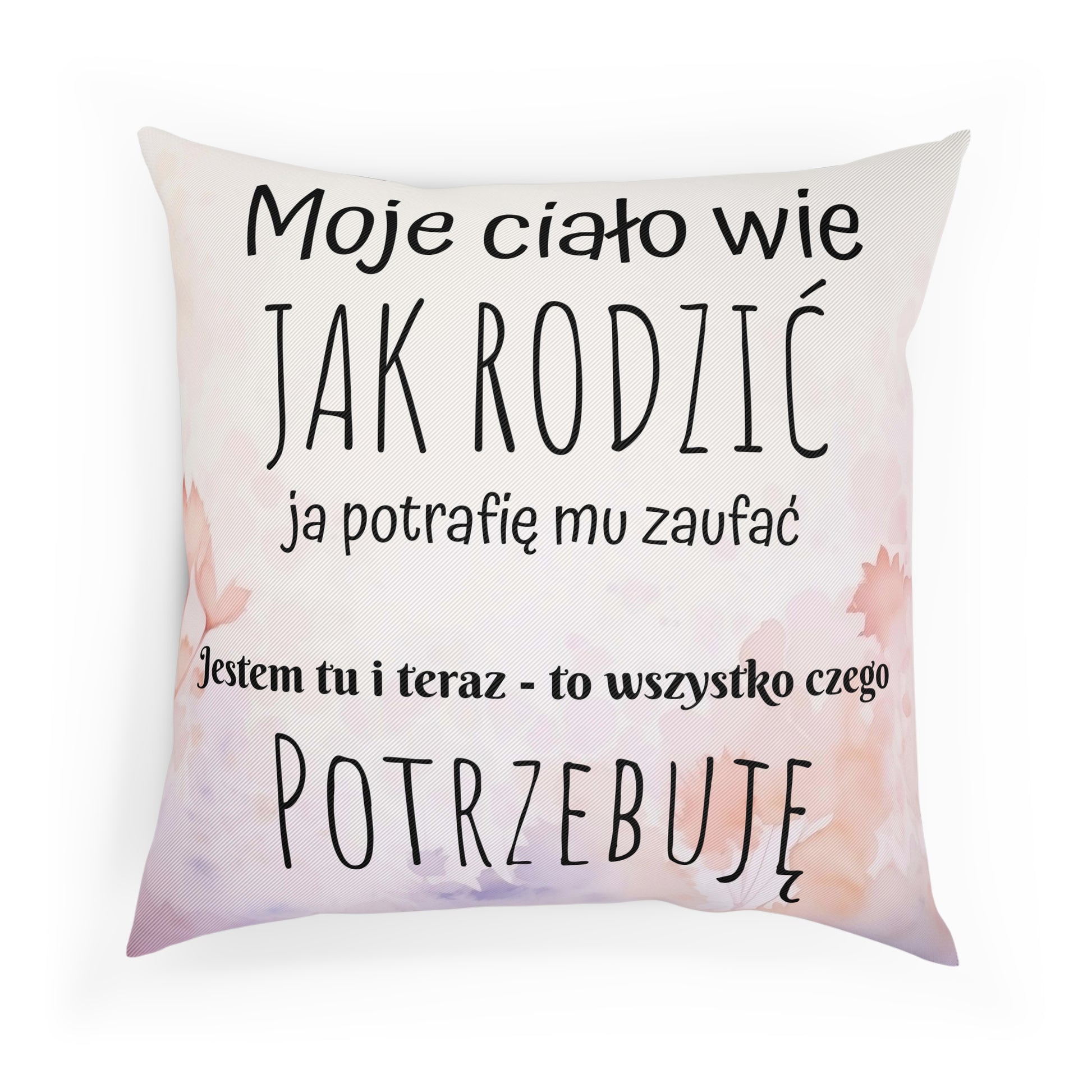 prezent na poród poduszka afirmacyjna
