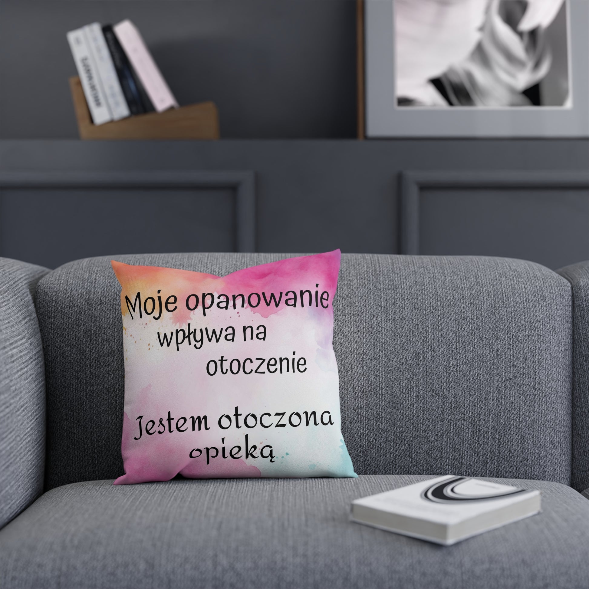 poduszka z afirmacjami na poród