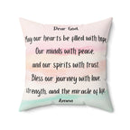 Affirmation Conception Pillow, Faux Suede Pillow with a prayer