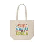 Bolsa de compras de lona para una doula