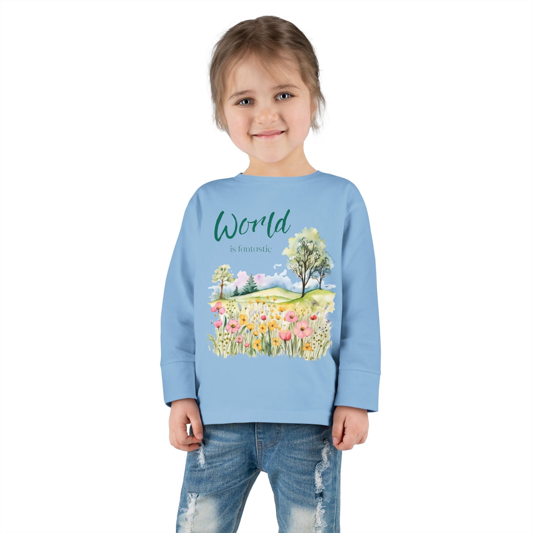 Fantastic World Toddler Long Sleeve Tee 2T-6T