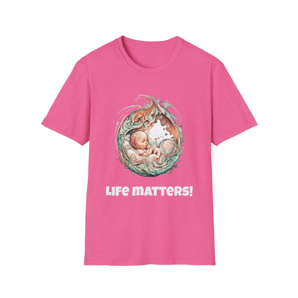 Życie ma znaczenie! Koszulka Softstyle Pro-life w różnych kolorach 