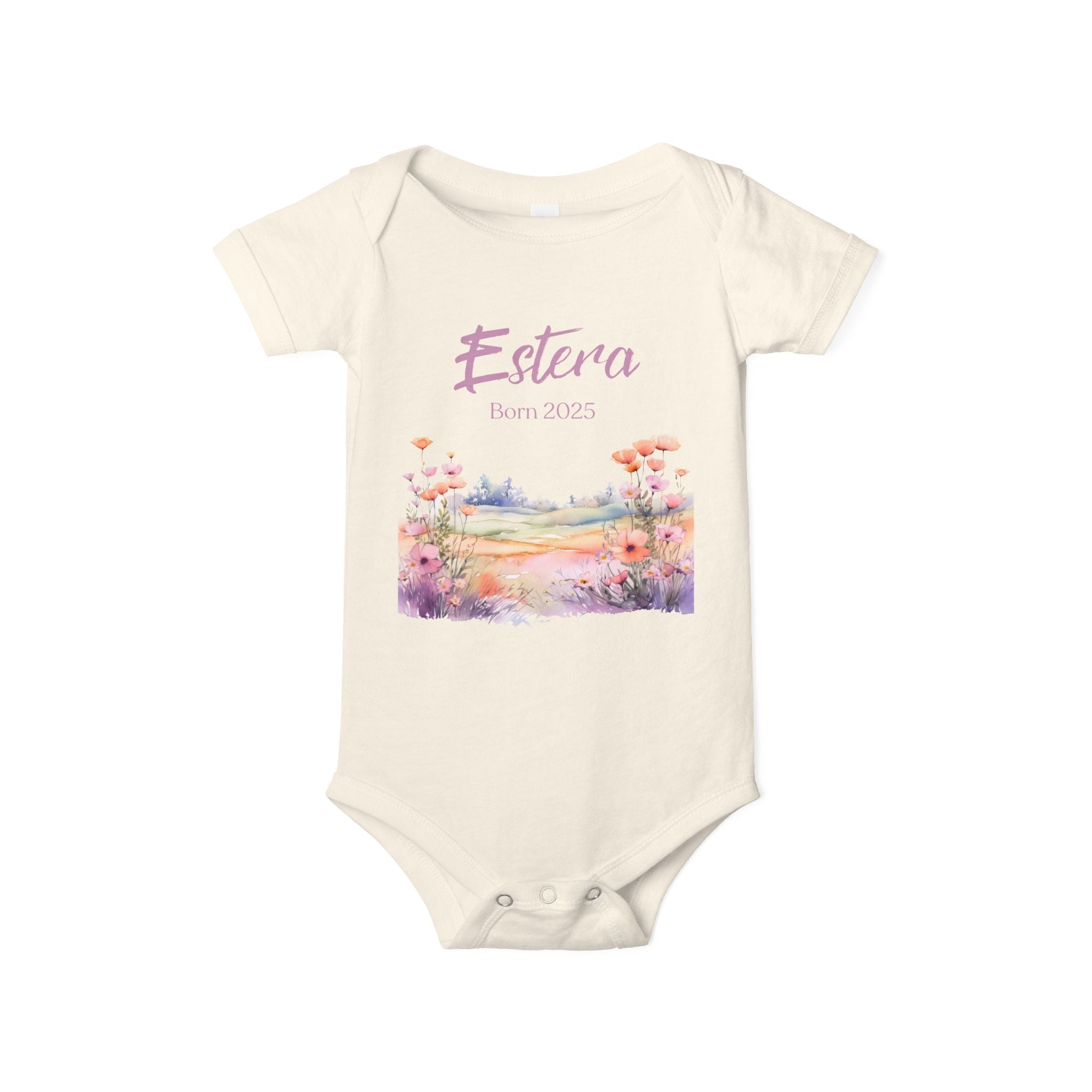 Personalized Onesie with a Name and Date