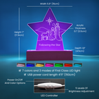 Follow the Star Christmas LED Acrylic Plaque Personalized