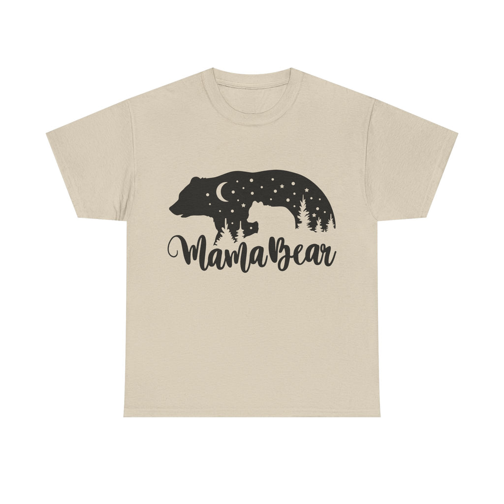 Camiseta de algodón grueso Mamá Osa 