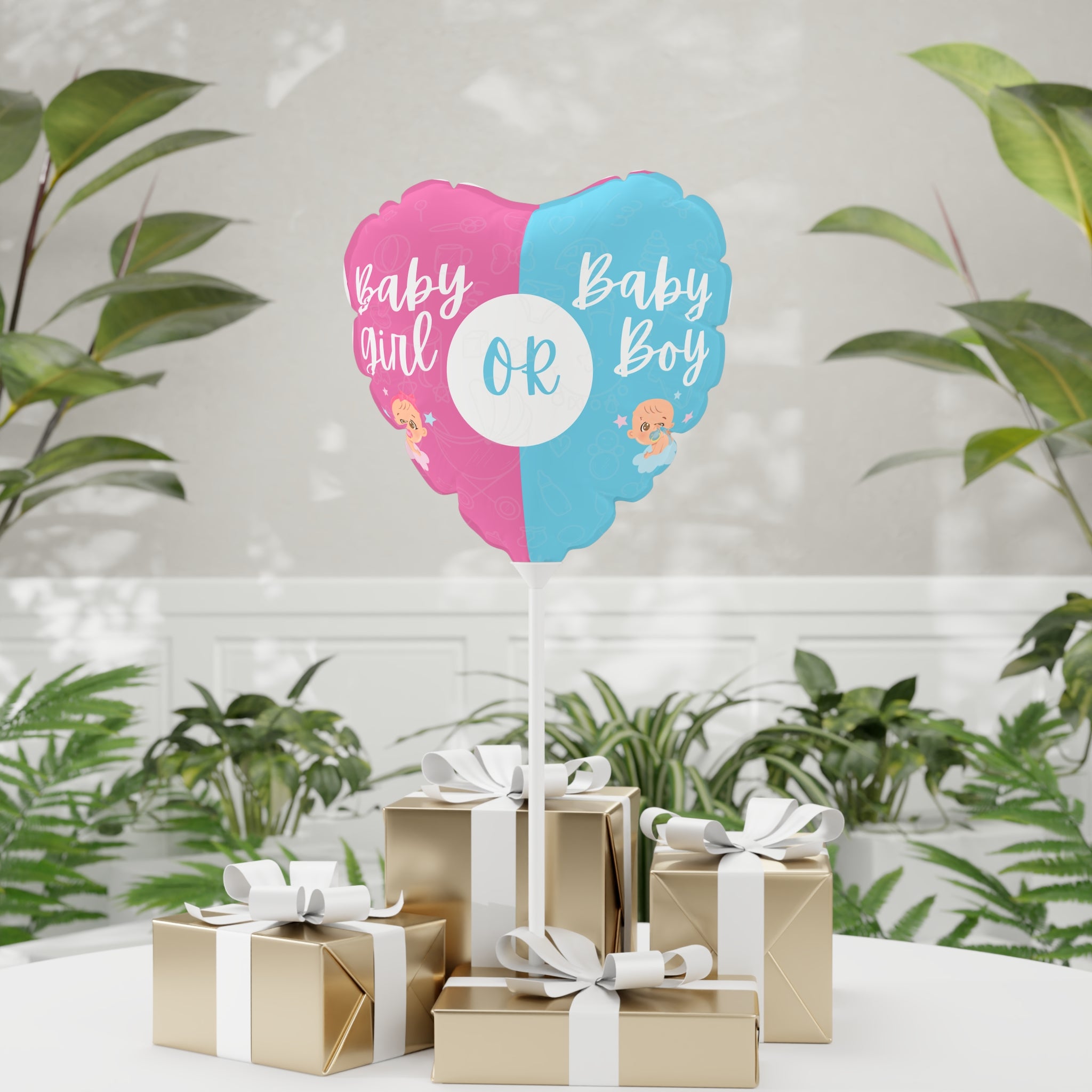 Balloon Boy or Girl Baby Shower Decoration