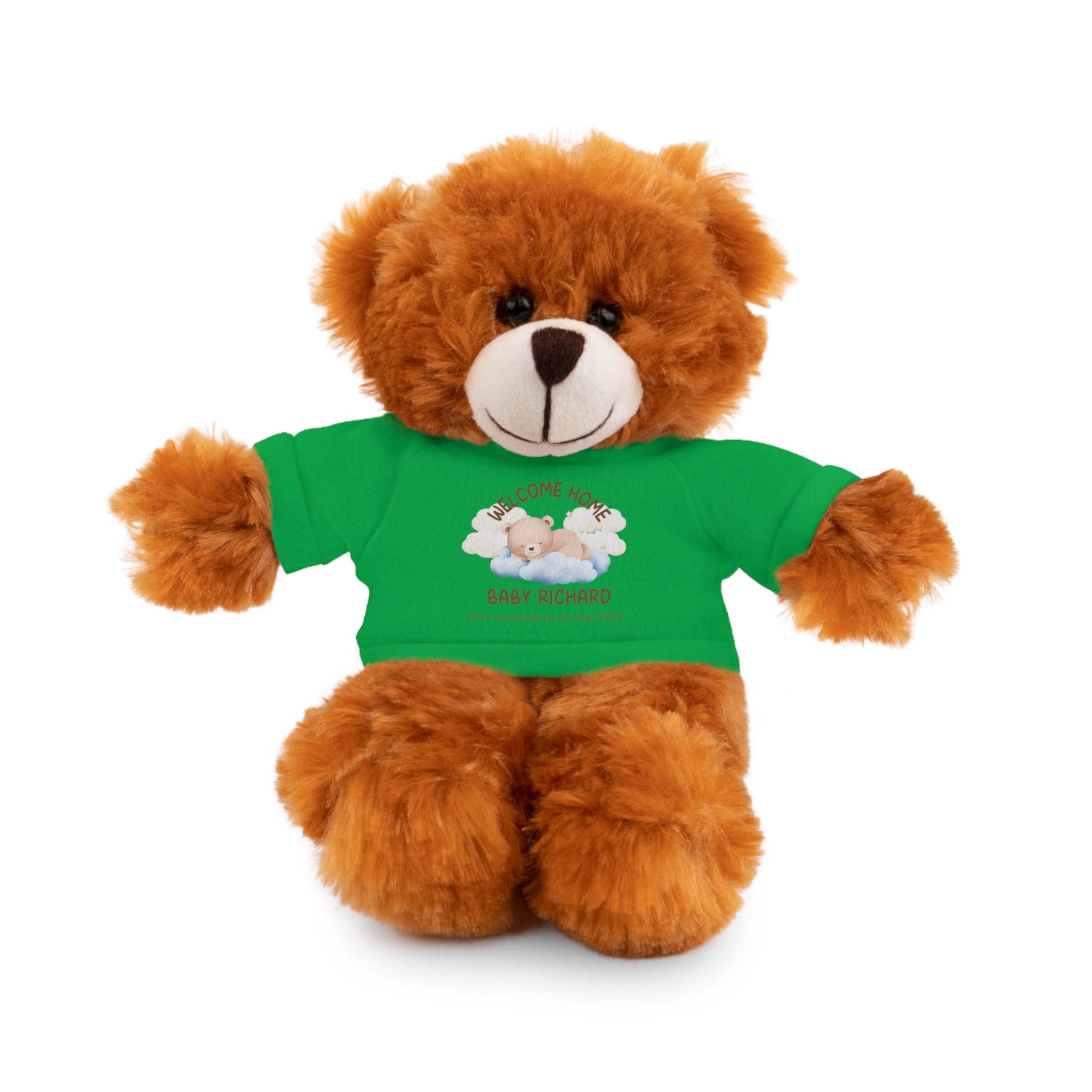 Peluches personalizados con camiseta | diferentes colores y animales disponibles