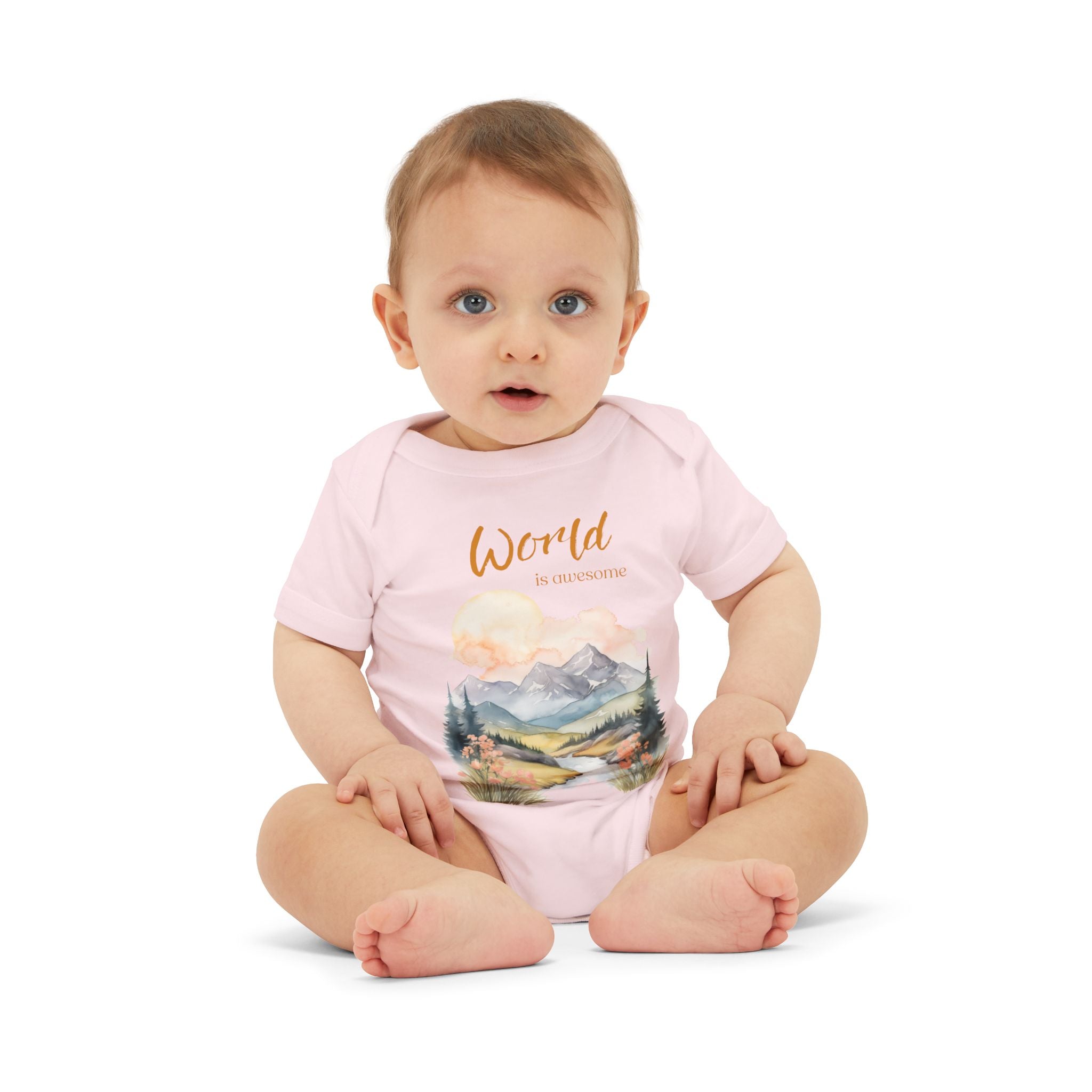 World is awesome baby bodysuit | Larger print