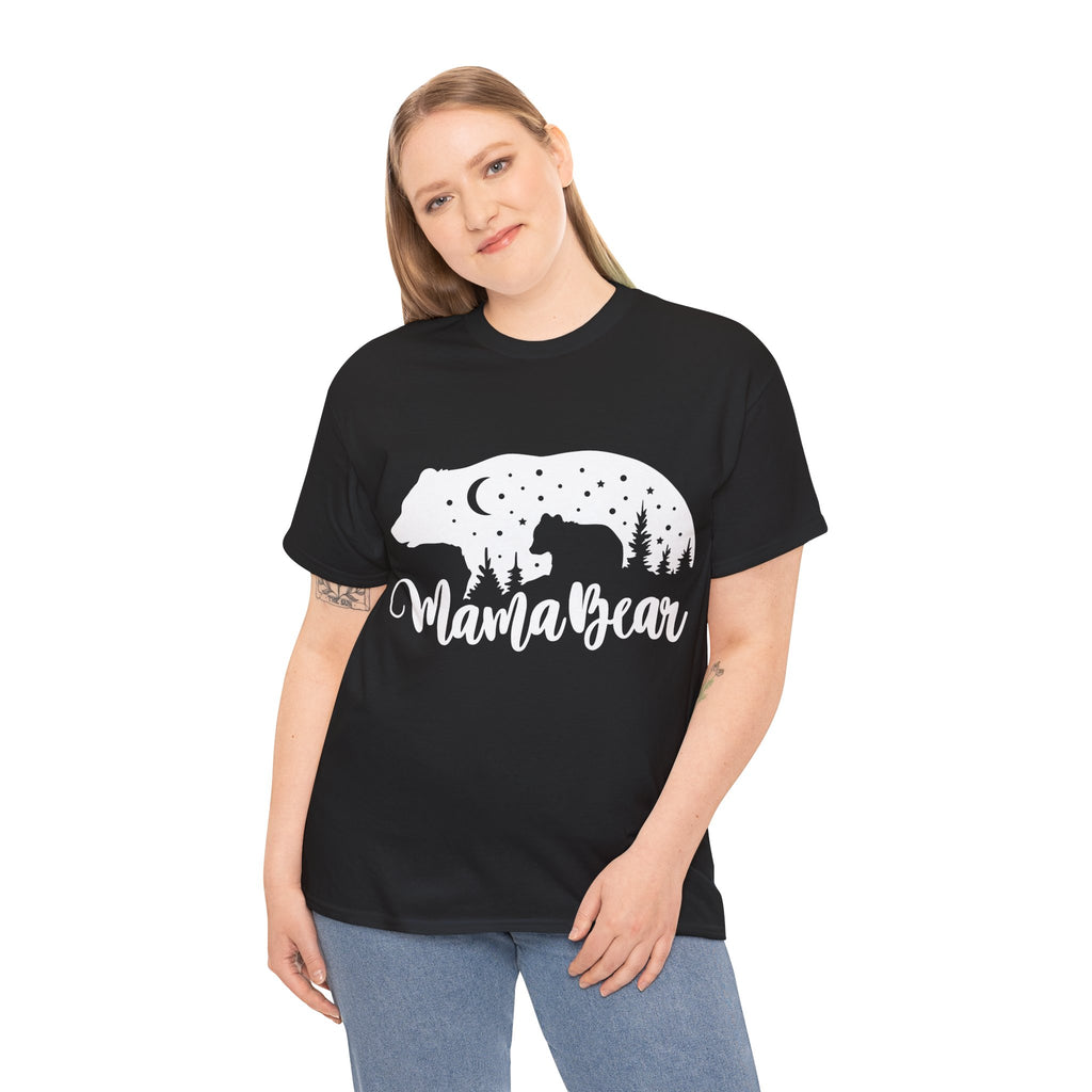 Camiseta de algodón grueso Mamá Osa 