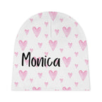Personalized Baby Beanie Hat - Hearts