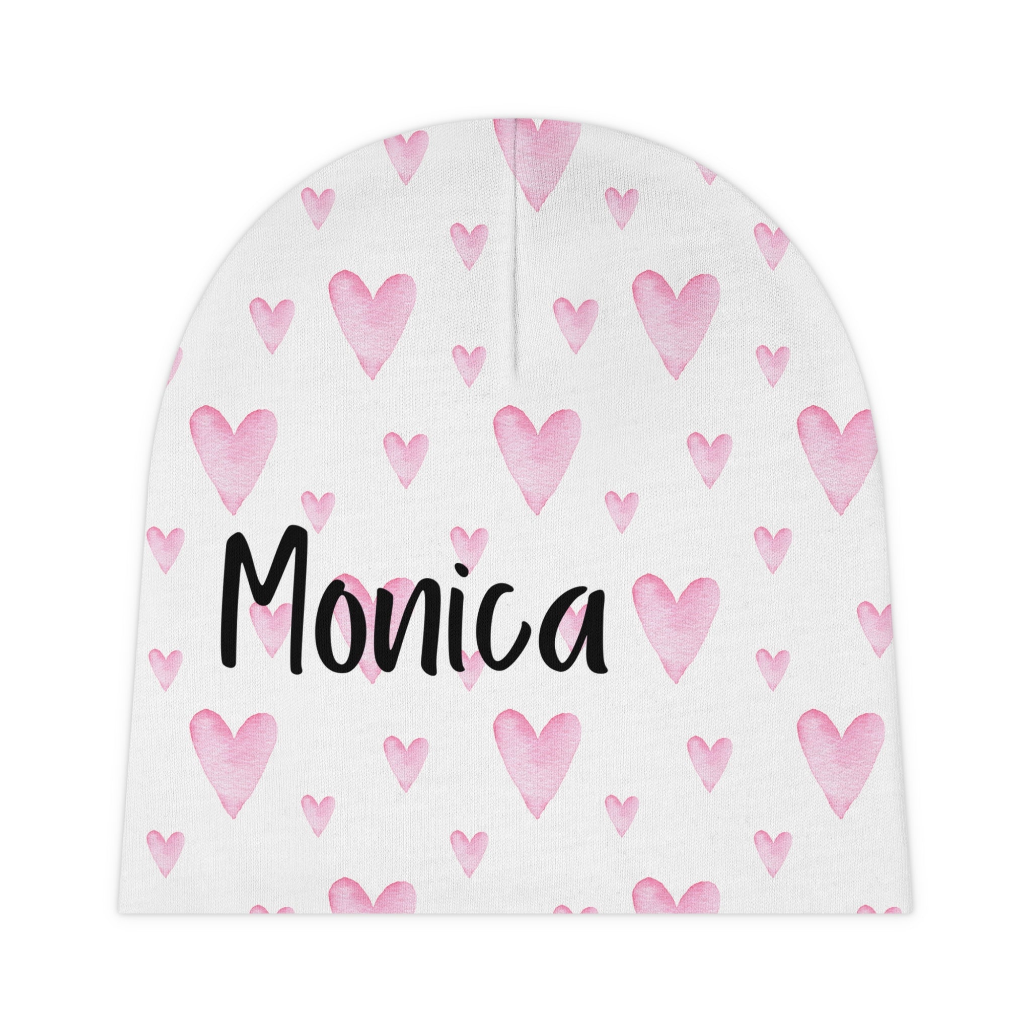 Personalized Baby Beanie Hat - Hearts