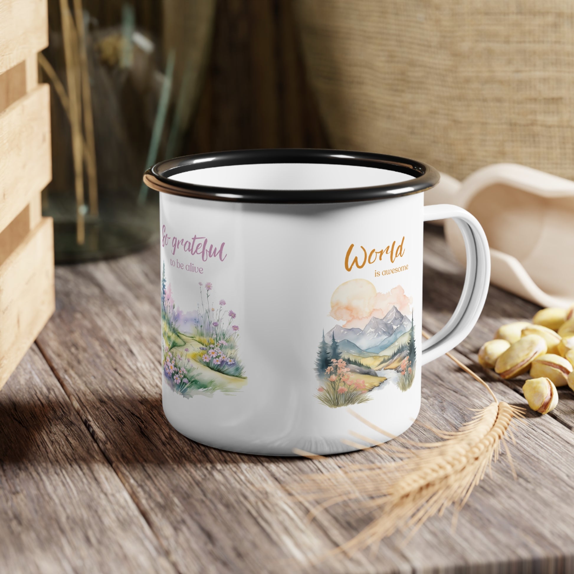 Enamel Cup - World is awesome