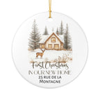 First Christmas in New Home - Ceramic Decoration Ornament, Personalized, 4 designs