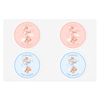 Sticker Sheets - Baby Shower Team Boy and Team Girl Bundle, 20 stickers (10 boy, 10 girl)
