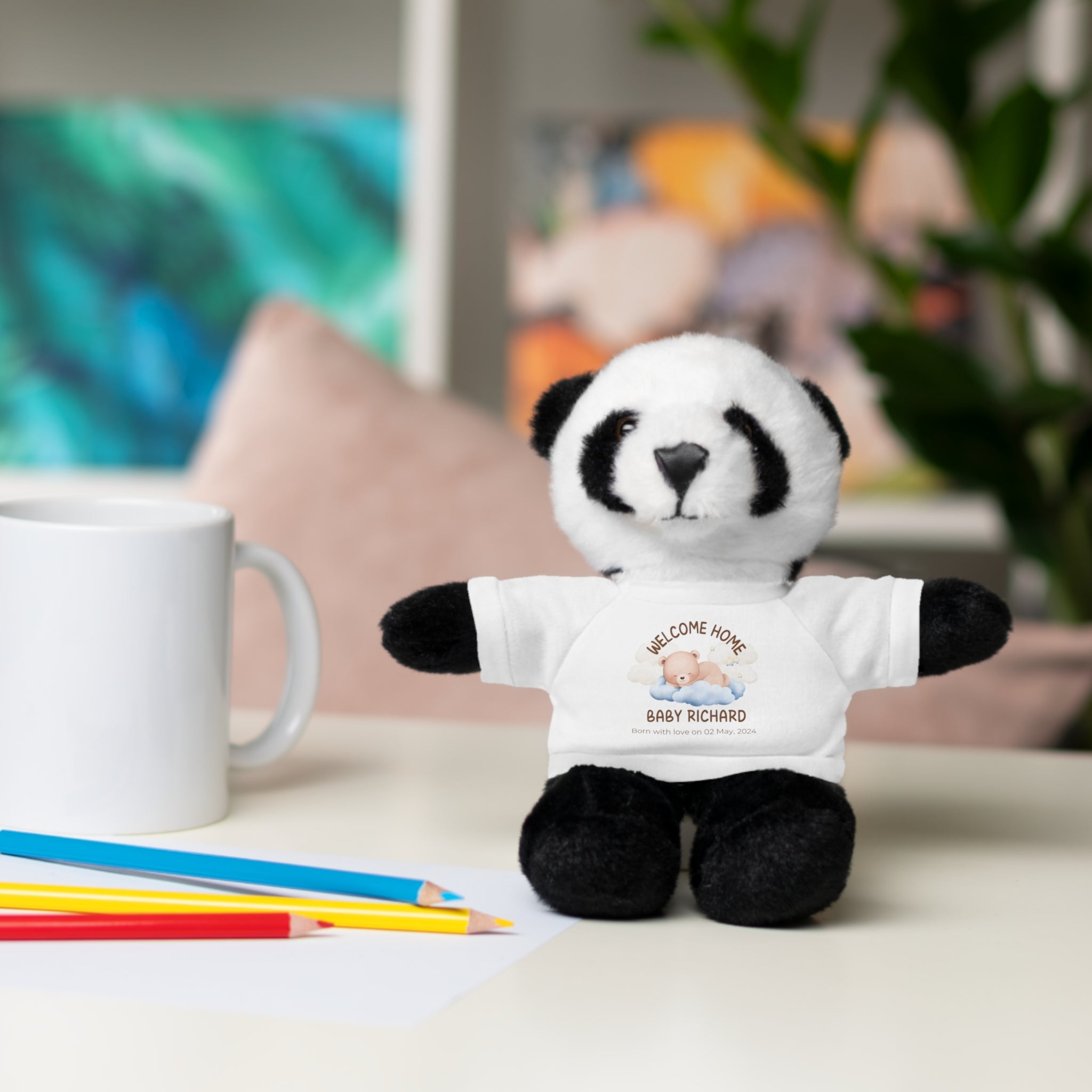Personalized Stuffed Animals with Tee | different colors and animals available