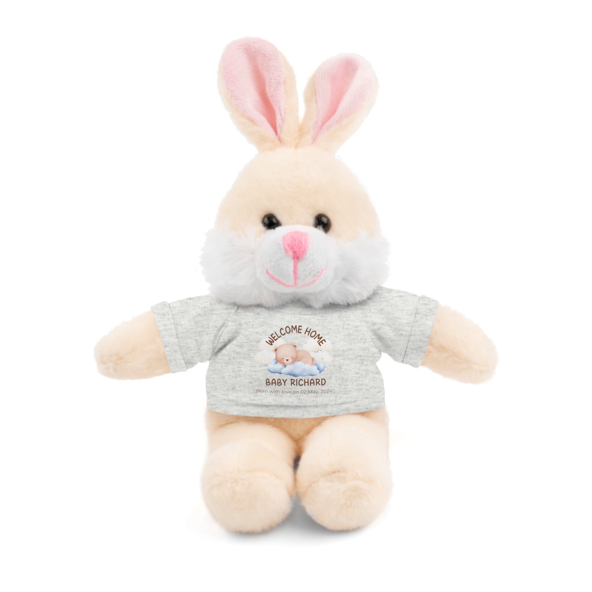 Personalized Stuffed Animals with Tee | different colors and animals available