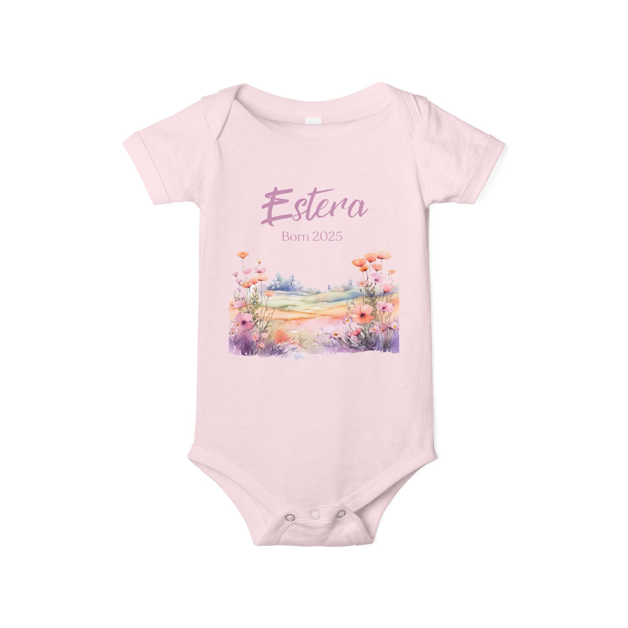 Personalized Onesie with a Name and Date
