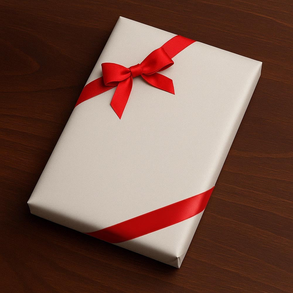 Optional Faux Leather Journal Gift Wrapping