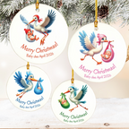 Personalized Pregnancy Announcement Christmas Ornament – Custom Ceramic Keepsake