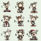 Reindeer family personalized Christmas platter