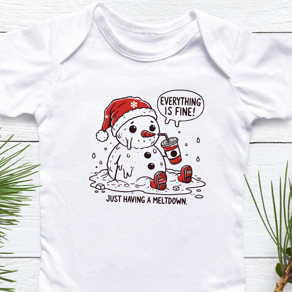 funny christmaswinter baby bodysuit