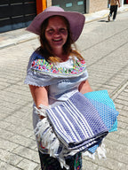 Cerrada Blue – 7 Mexican Rebozos from Chiapas (2m x 60cm)