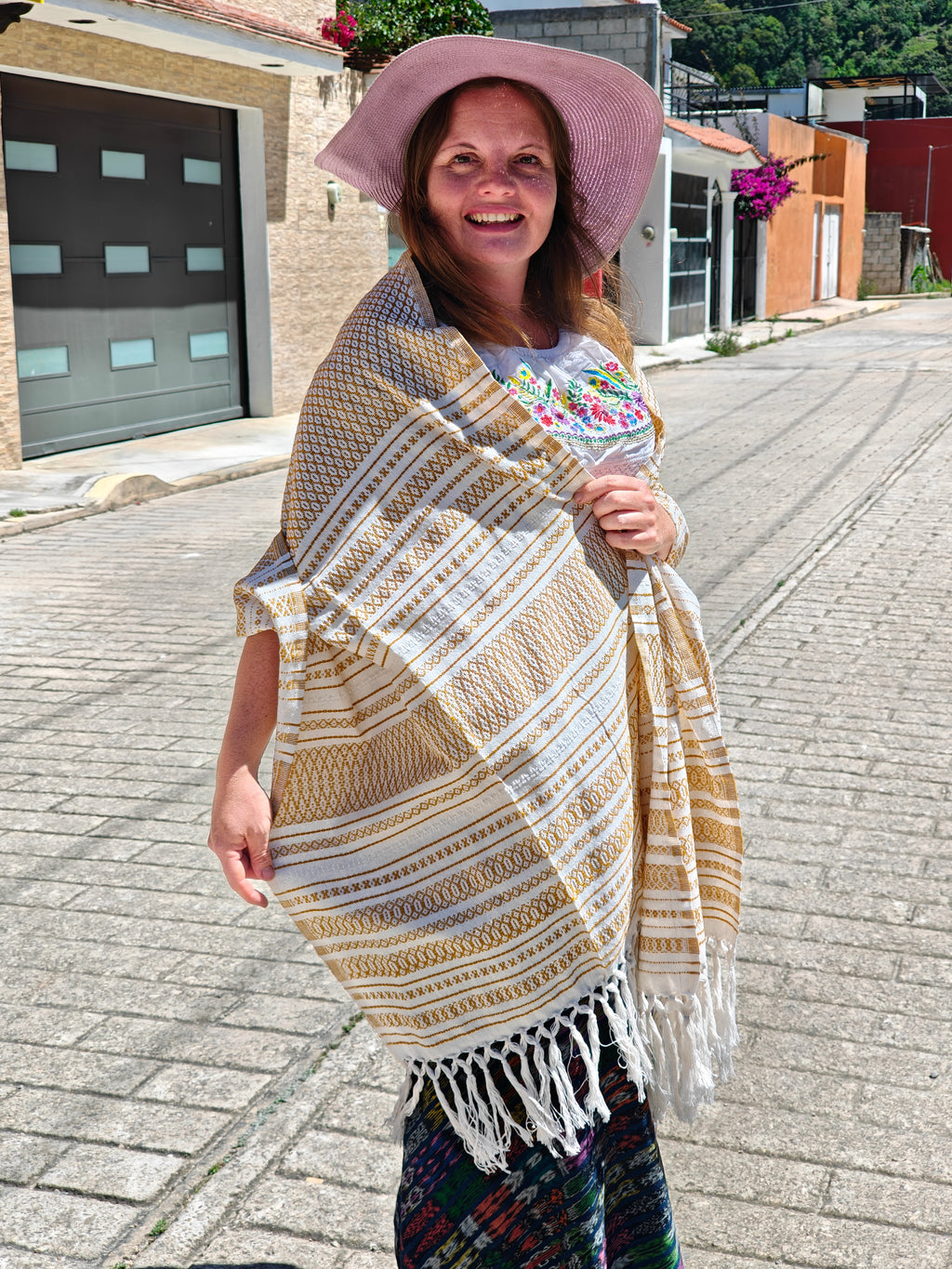 Cerrada Autumn – 7 Mexican Rebozos from Chiapas (2m x 60cm)