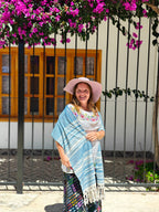 Cerrada Blue – 7 Mexican Rebozos from Chiapas (2m x 60cm)