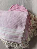 set of 7 pink rebozos from Mexico