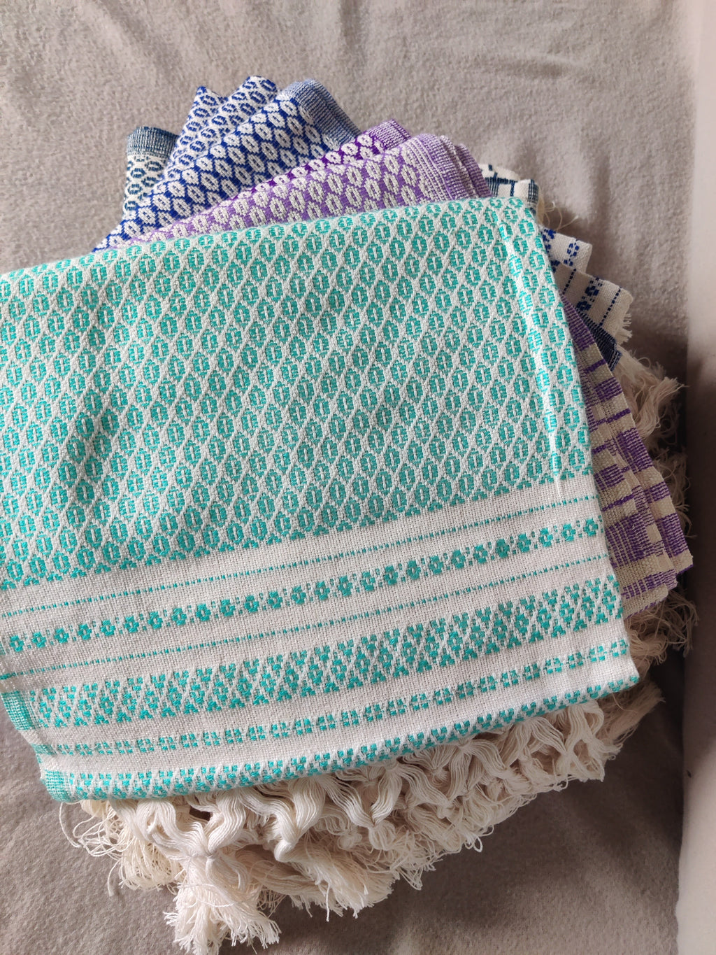 Cerrada Blue – 7 Mexican Rebozos from Chiapas (2m x 60cm)