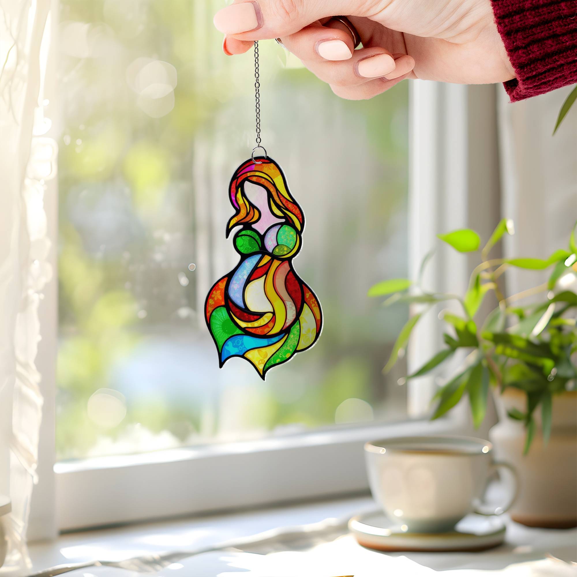 Small Pregnancy Shape Suncatcher