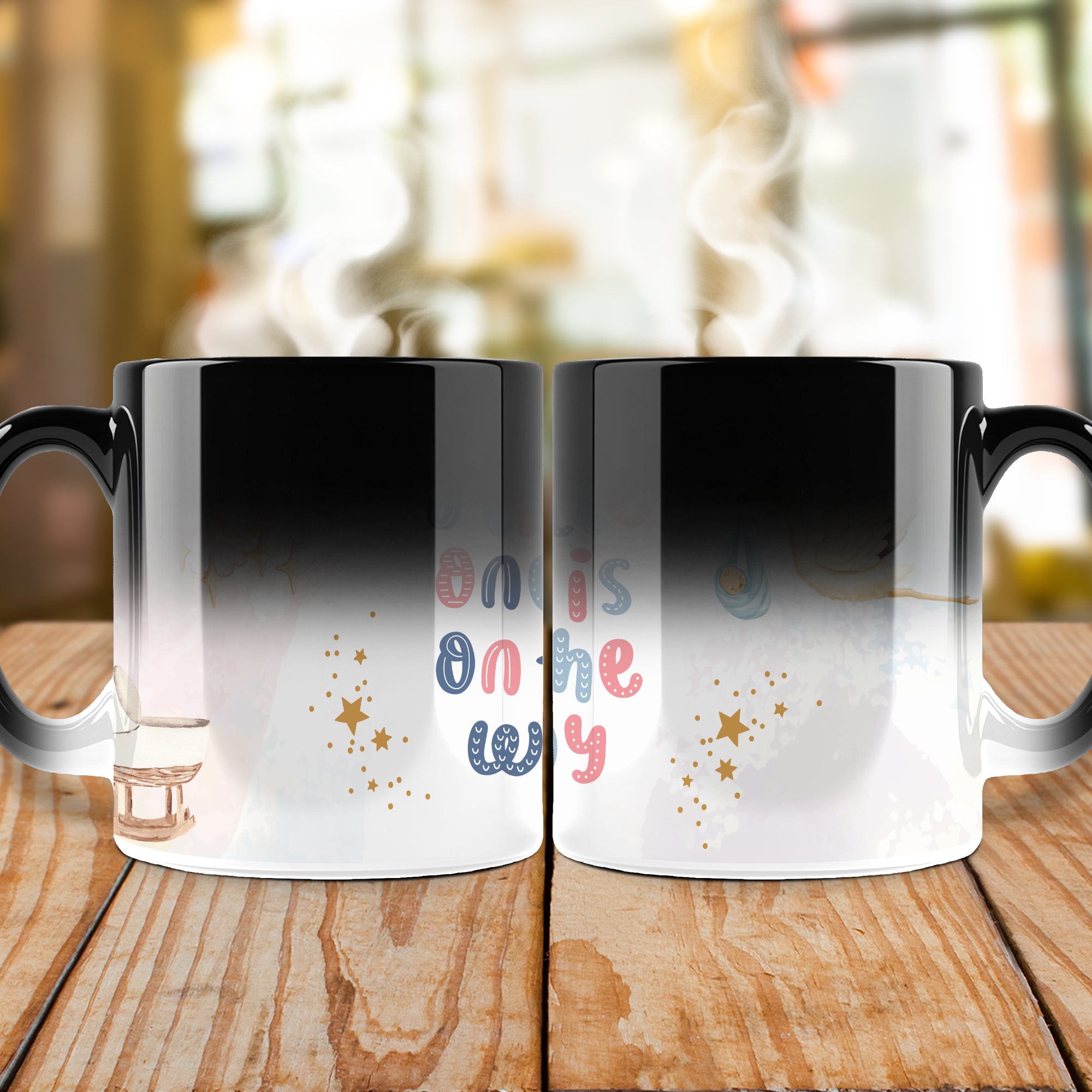 pregnancy announcement color changing mug