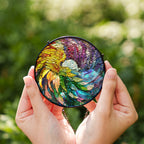 Stained Glass Suncatcher for Window Hanging Angel's Protection