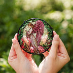 Stained Glass Pink Angel Suncatcher