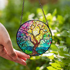 suncatcher for window hanging tree autumn