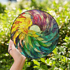 Stained Glass Suncatcher for Window Hanging Angel's Protection