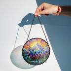 mountain glass suncatcher middle size