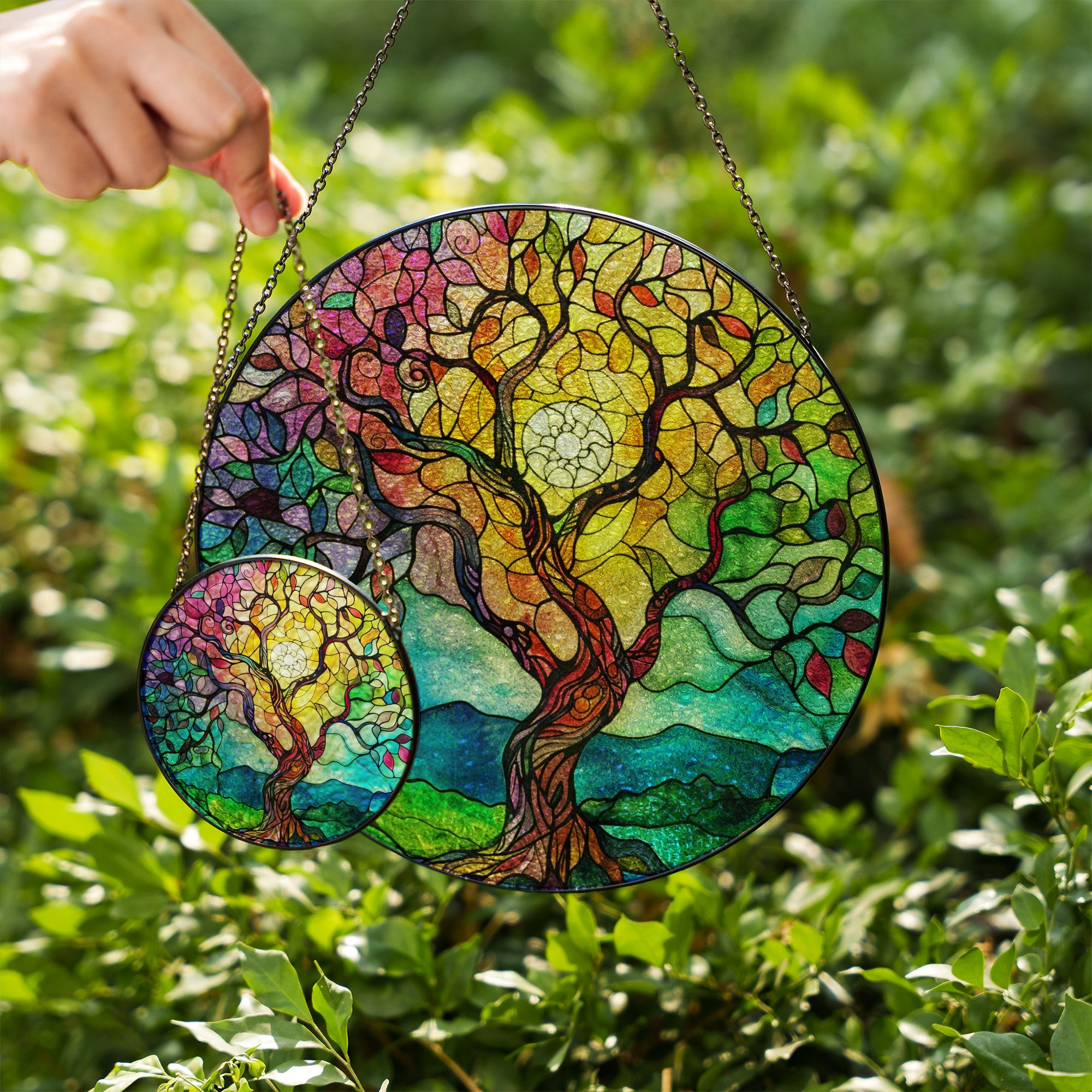 suncatcher for window hanging tree two sizes