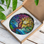 stained glass suncatcher for window hanging tree