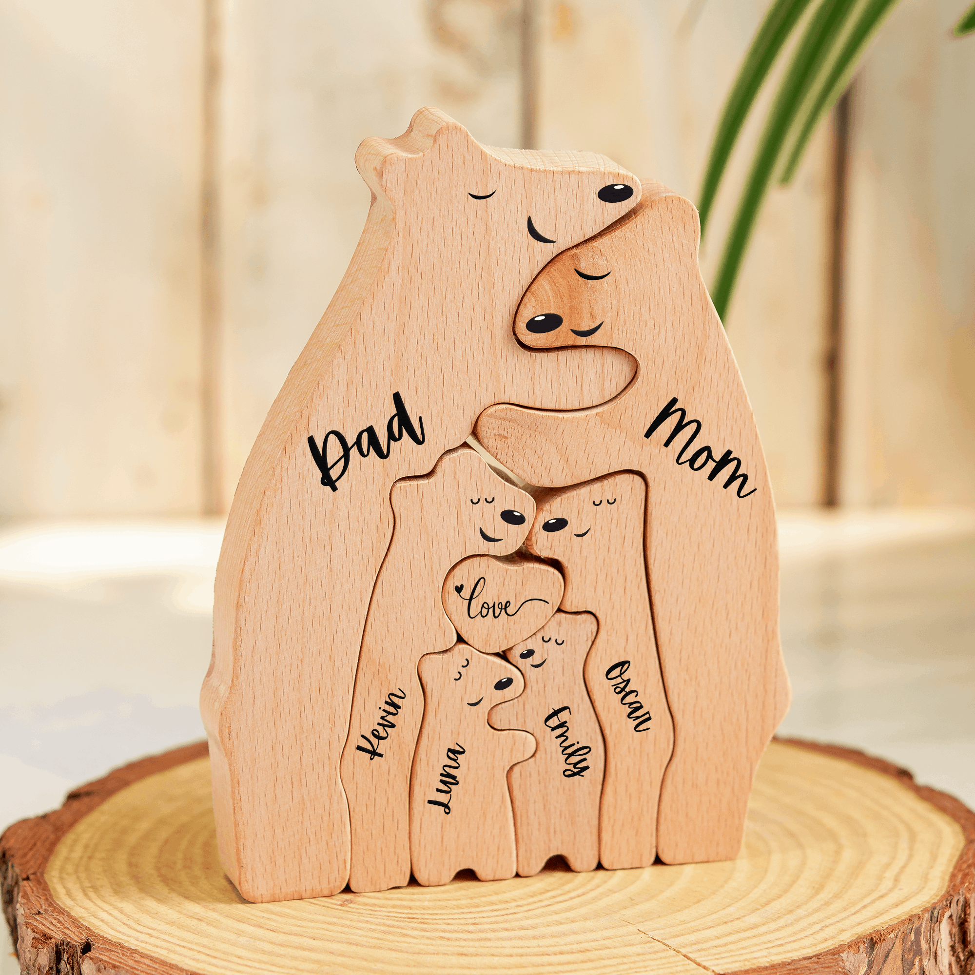 Wooden Bear Family Puzzle