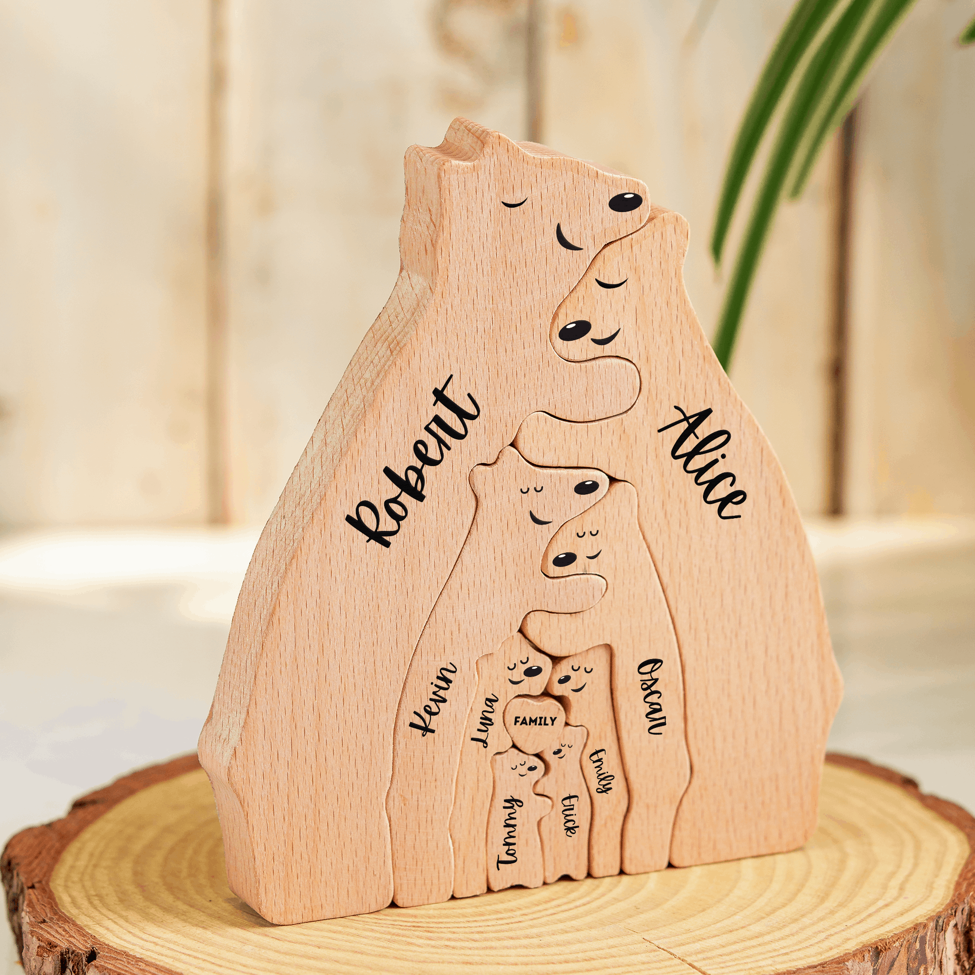 Wooden Bear Family Puzzle