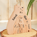 Wooden Bear Family Puzzle Personalized