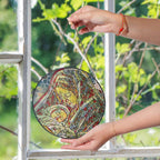  Mary and baby suncatcher stained glass