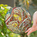  Mary and baby suncatcher stained glass