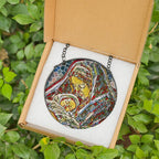  Mary and baby suncatcher stained glass