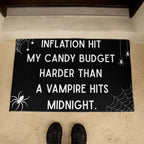 funny halloween inflation door mat