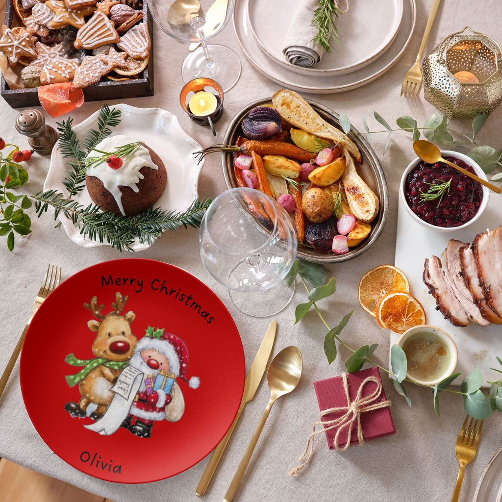 Personalized plate for a child - snowman