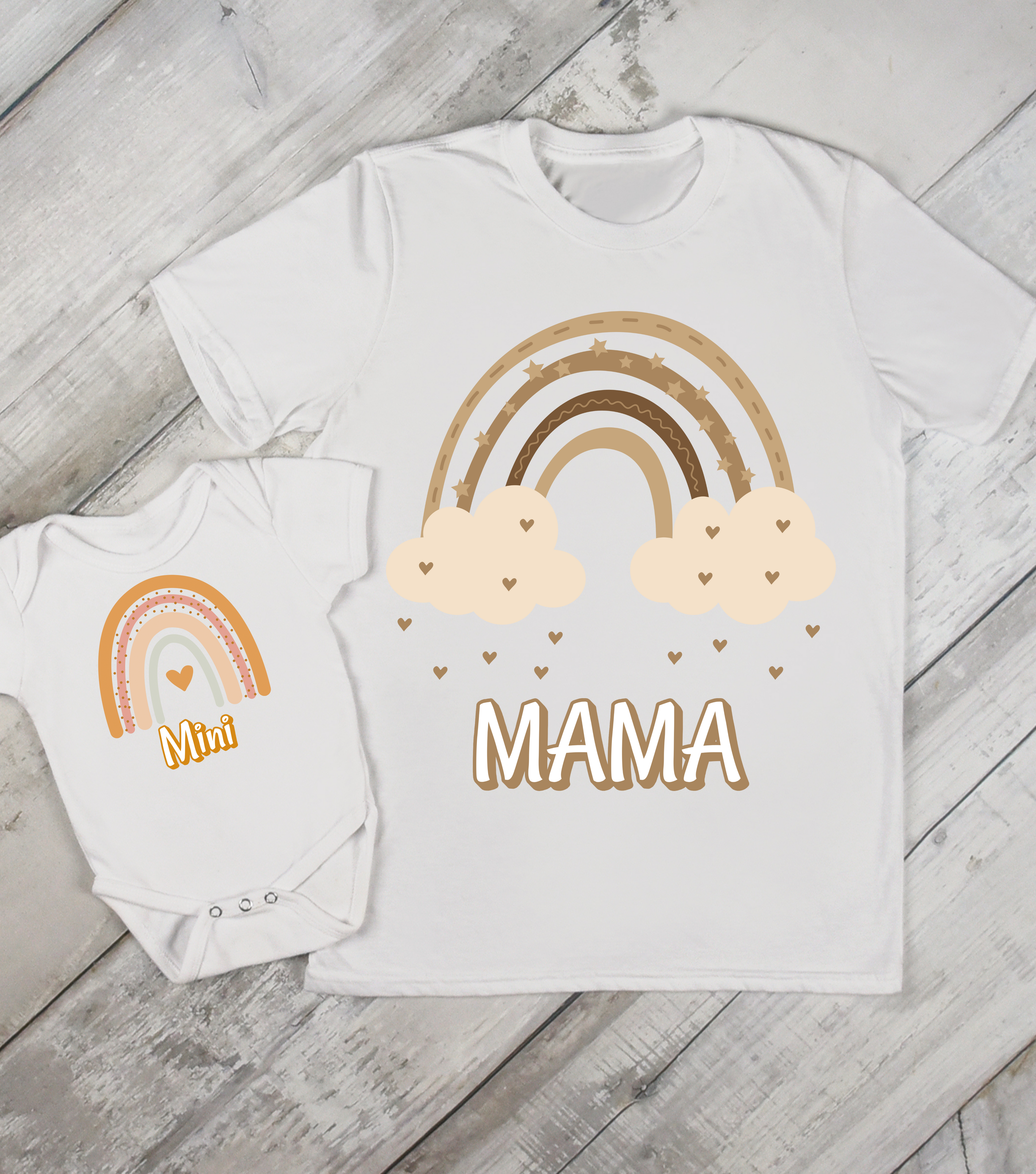 Mama and Mini bundle in White