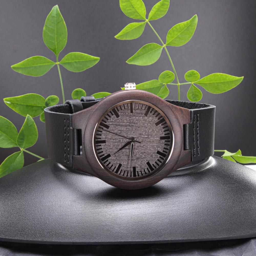 Personalized Engraved Wooden watch for Him
