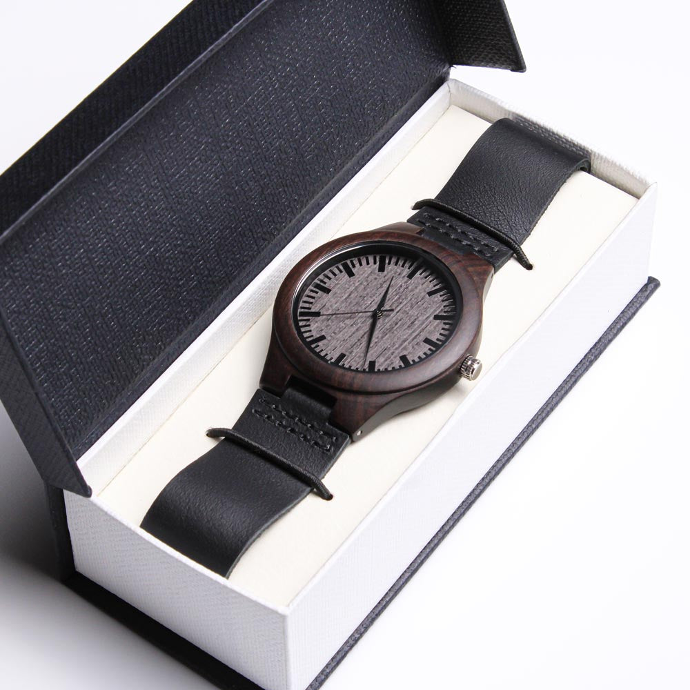 Personalized Engraved Wooden watch for Him